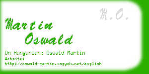 martin oswald business card